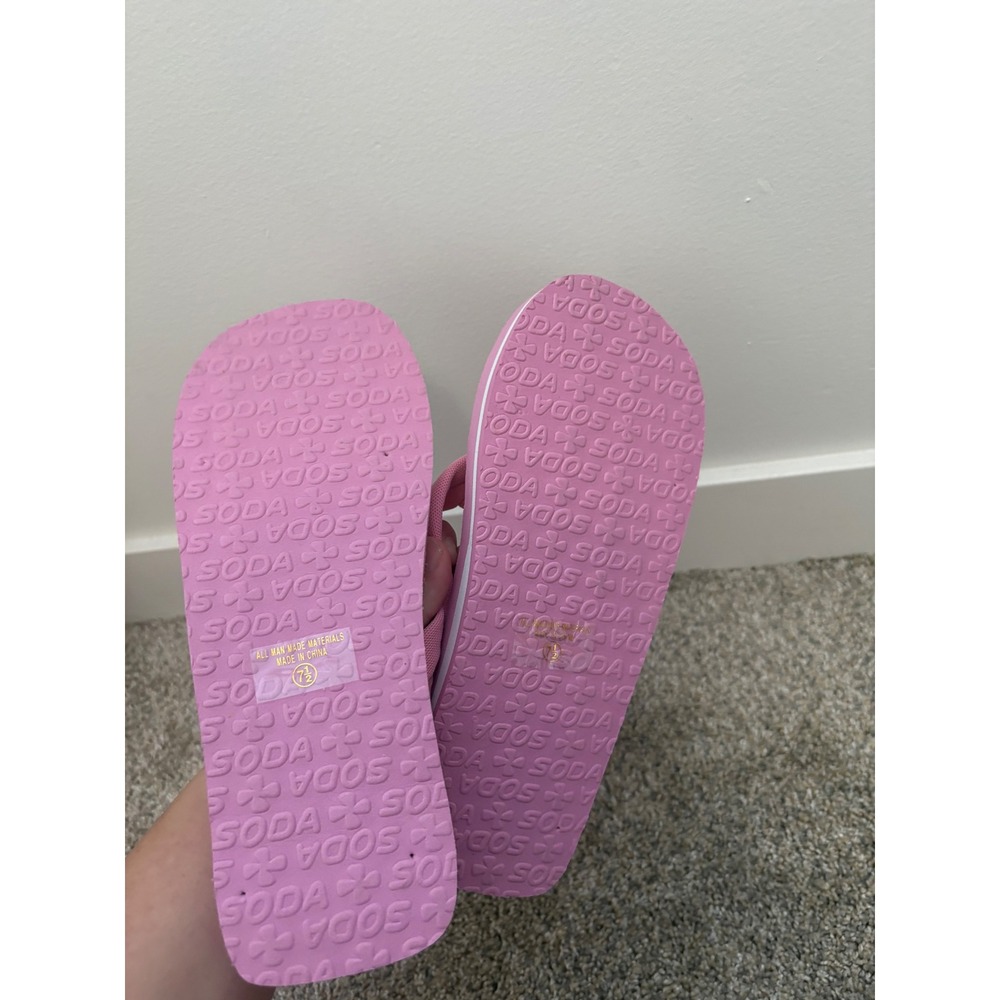 Vintage Y2K Soda Pink Flip Flops – Size 7.5 – New in Box - Picture 3 of 5